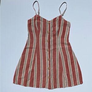 Urban Outfitters Salmon Color Cross-back Cotton, Linen Dress Womens Large Summer